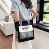 Student Tote Bag Storage Bag New Shoulder Bag Fashion Plaid Contrasting Messenger Bag