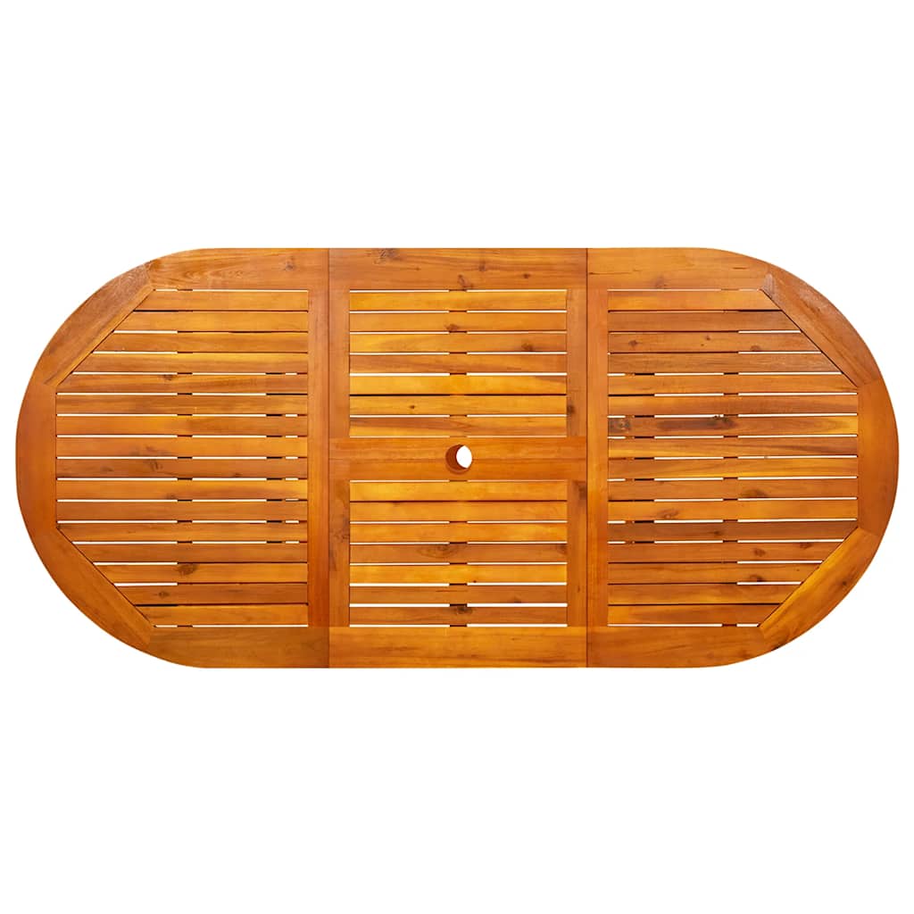 Garden Dining Table (120 170) X 80 X 75 Cm Solid Acacia Wood