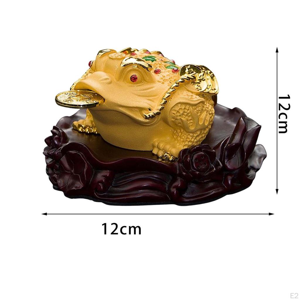 Traditional Feng Shui Money Frog Toads Figurine Collection Chan Chu Charm Mini Resin for Table