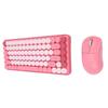 Wireless Bluetooth Keyboard and Mouse Combo 2.4G Dual Mode 85 Key Round Keycaps Keyboard Support for Windows