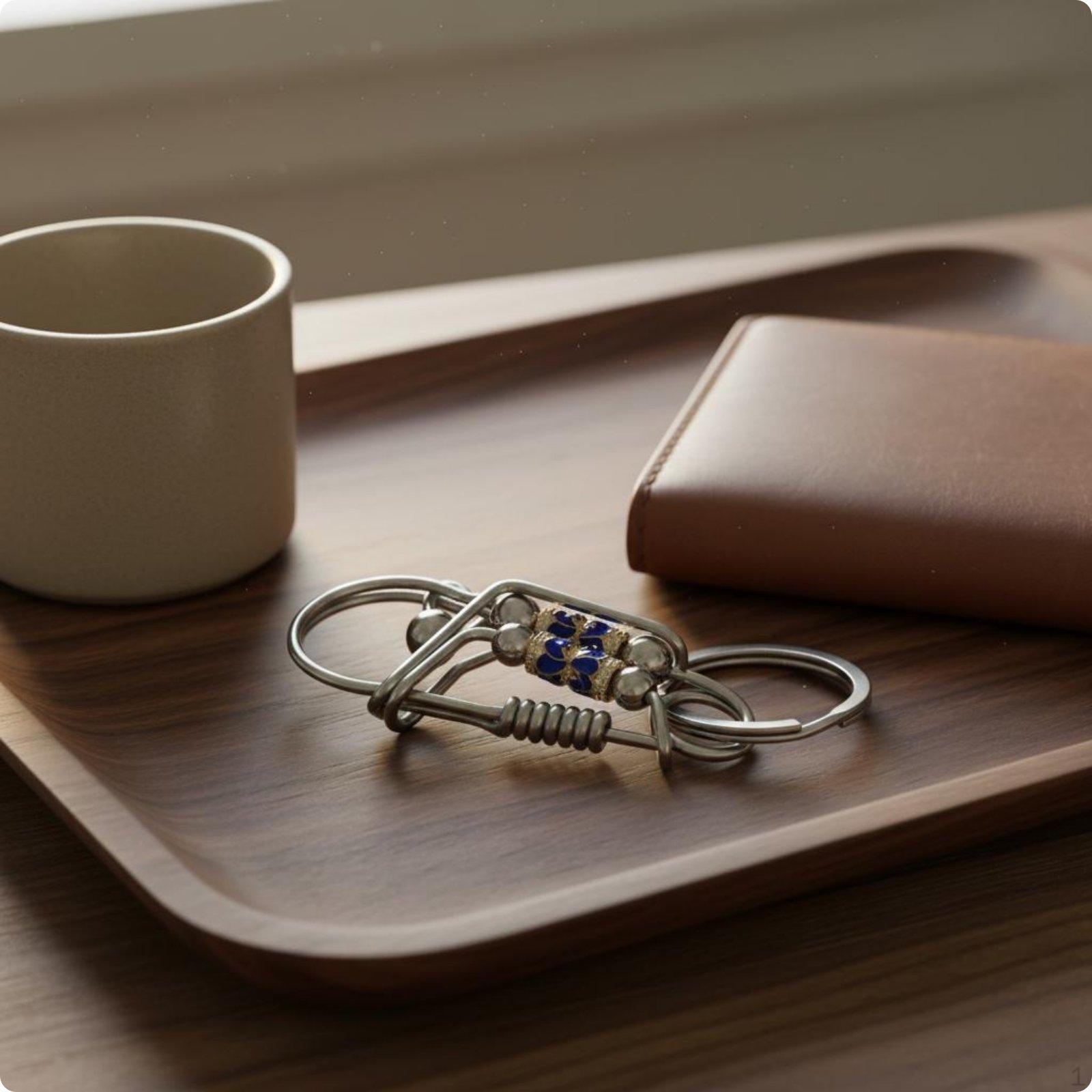 Keychain DIY Keyring Key Holder Creative Design Stainless Steel Clips