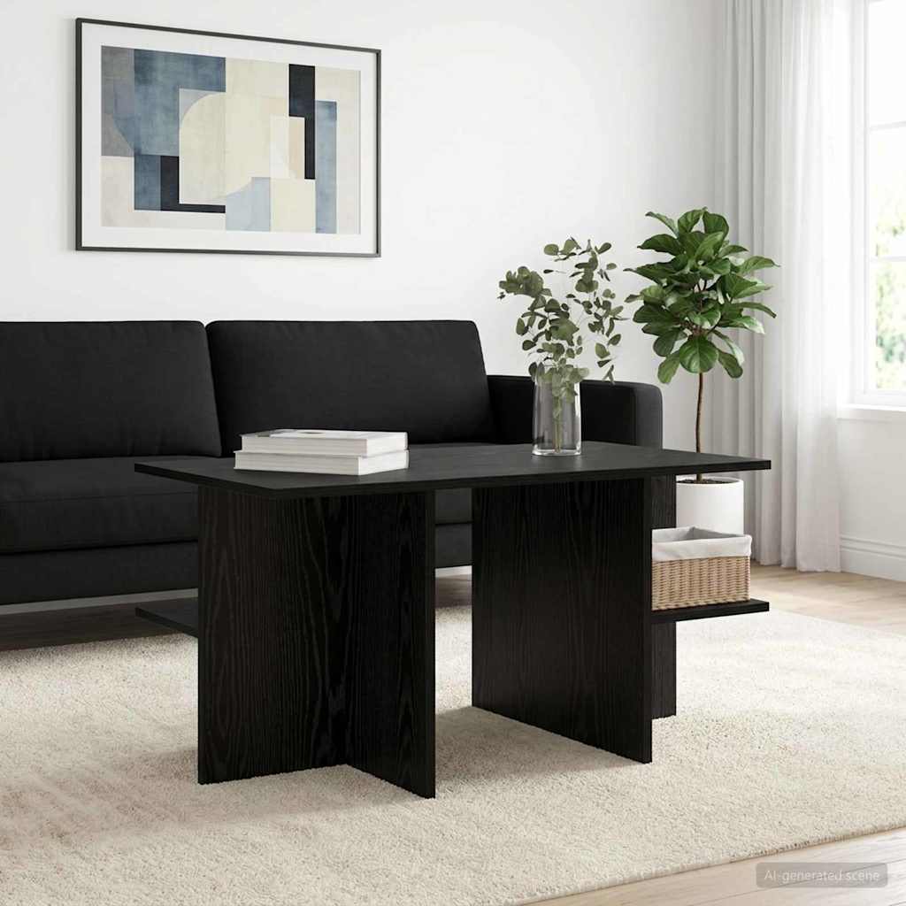 Coffee Table Black Oak 87 x 50 x 45 cm Particleboard