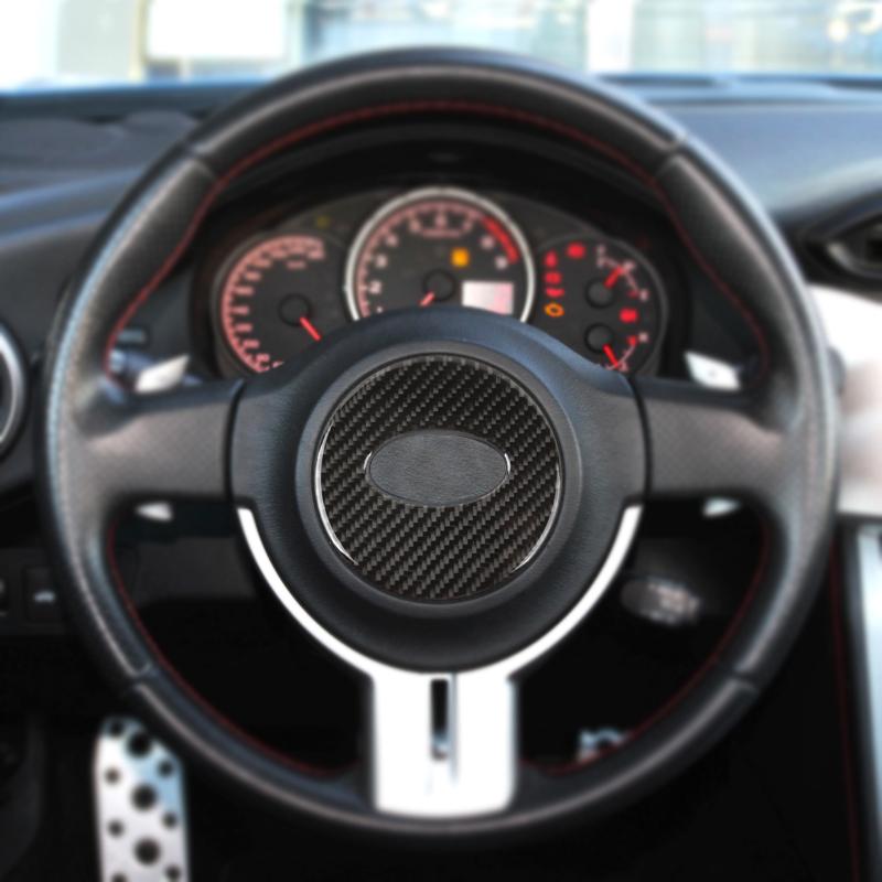 

Для Subaru BRZ 2013 2014 2015 2016 2017 рамка с логотипом рулевого колеса из углеродного волокна