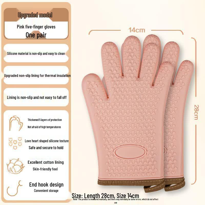 ZISIZ Heat Resistant Silicone Oven Mitt