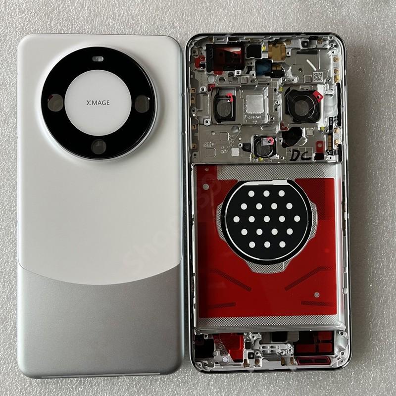 Nouvelle Coque Arrière Pour HW Mate 60 Pro Cadre Avant + Cache Batterie Arrière + Cadre Caméra + Cache Flash Avec Boutons Latéraux