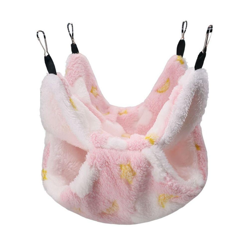 Soft Plush Guinea Pig Hammock Double Layer PET Sleeping Pouch Premium Hanging Warm Bed  Climbing