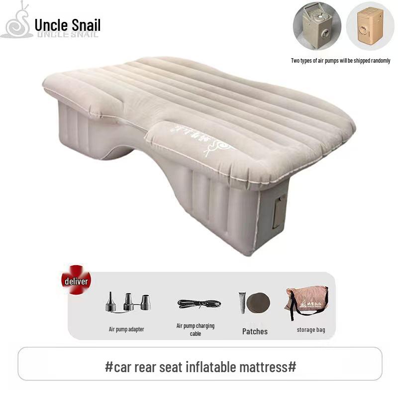 Uncle Snail Car Air Mattress: Inflatable Rear Seat Sleeping Pad for Travel