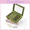 Jewelry Organizer Box With Velvet Material For Ring And Earring Storage