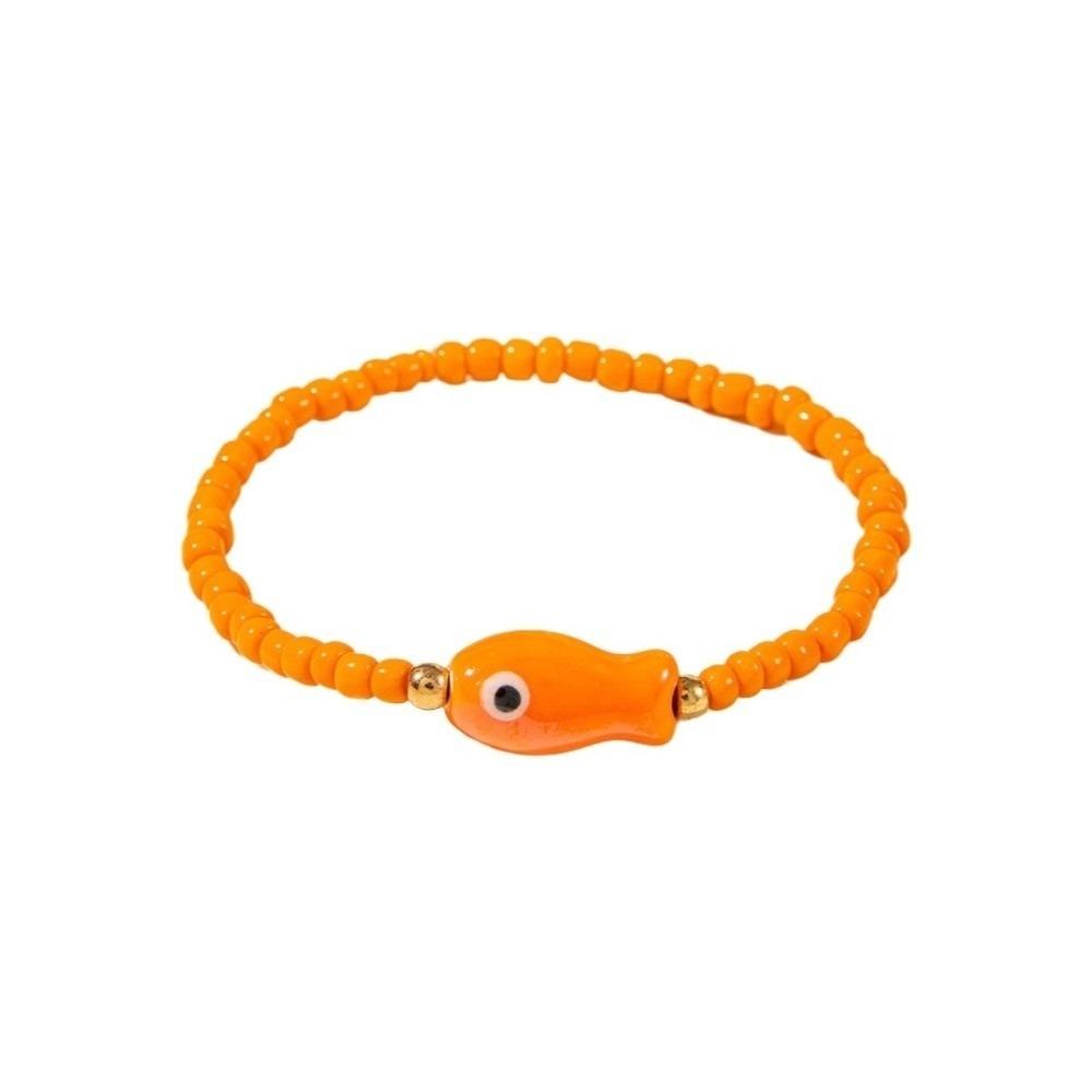 

Colorful Bohemian Ocean Bracelet Cute Beach Bangle Retro Polka Dot Bead Bracelet Beach помаранчевий
