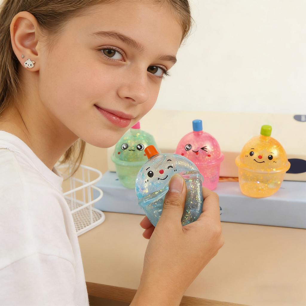 Four Soft, Slow- Toys, Adult Stress-relieving Balls, Ultra-soft Slow- Finger Toys, Stress Relief, Desktop Accessories.