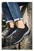 Men's Genuine Leather Lightweight Hiking & Walking Shoes, Low-Top Casual Outdoor Footwear