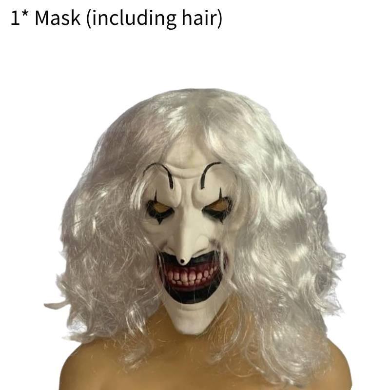 

Terrifier Clown 3 Cosplay Mask Santa Hat Horror Halloween Carnival Role Latex Style A