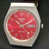 AUTOMATIC 6309A VINTAGE SEIKO 5 JAPAN MENS ARABIC RED COLOR DIAL WATCH A701589-5 R206b-a701589