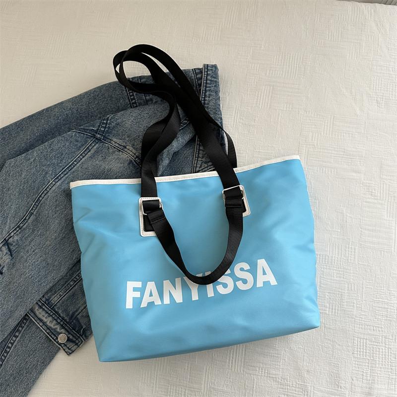 Просторная холщовая сумка-тоут для мужчин и женщин, повседневная стильная ручная кладь синий