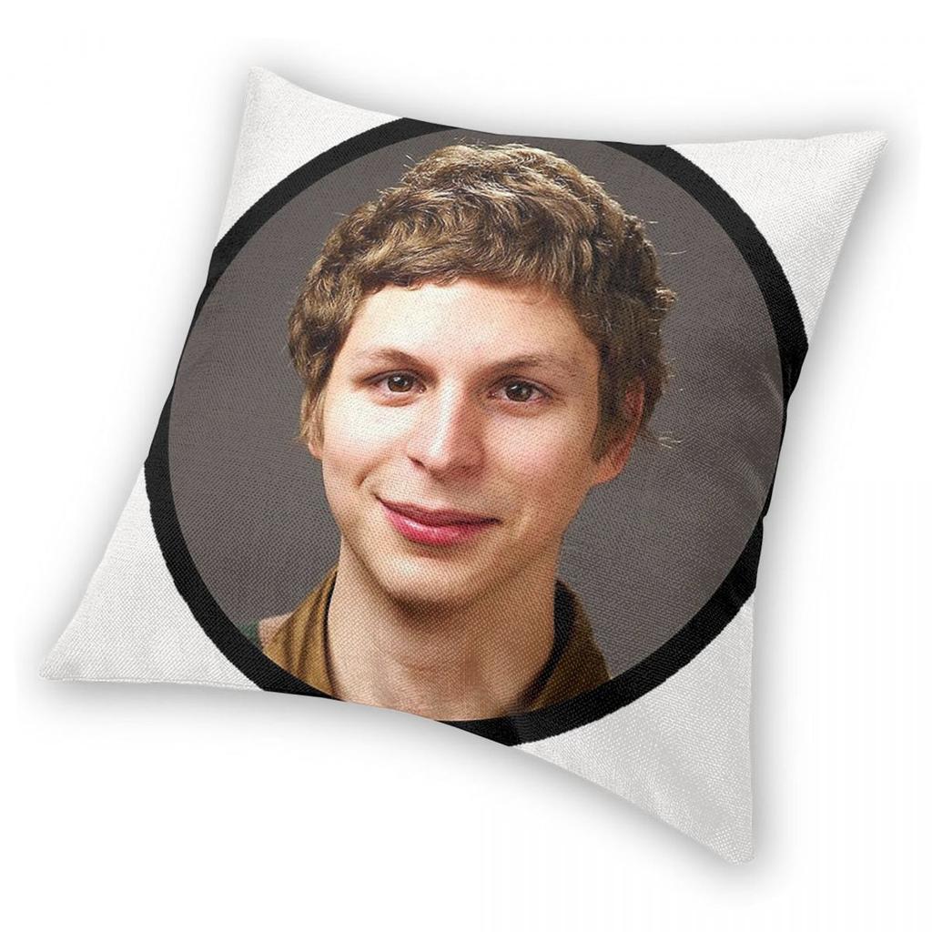 Michael Cera Square Pillowcase Polyester Linen Velvet Printed Zip Decor Sofa Cushion Case