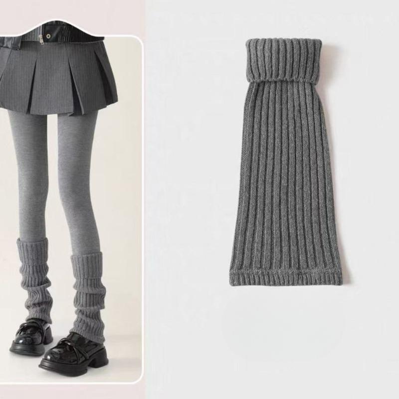 Wool Sock Hoods, White Leg Covers, Slimming Effect. Pair with Boodles Shoes. Winter Thick and Warm Leg Socks.