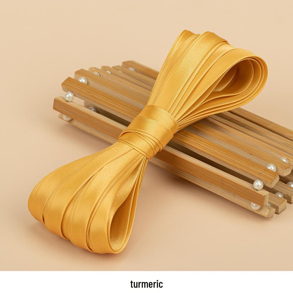 Hengmeihe Cheongsam 1cm Piping Trim: Four-Fold Non-Iron Imitation Silk Hemming Ribbon