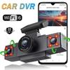 Nova câmera de painel 1080P de 3 canais, gravadora de vídeo, três lentes, frontal, traseira, esquerda, câmera de carro com visão traseira, DVR, caixa preta, acessórios para carro