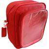 Pain Shoulder Bag Mini Clear Pouch for Badge Storage Red
