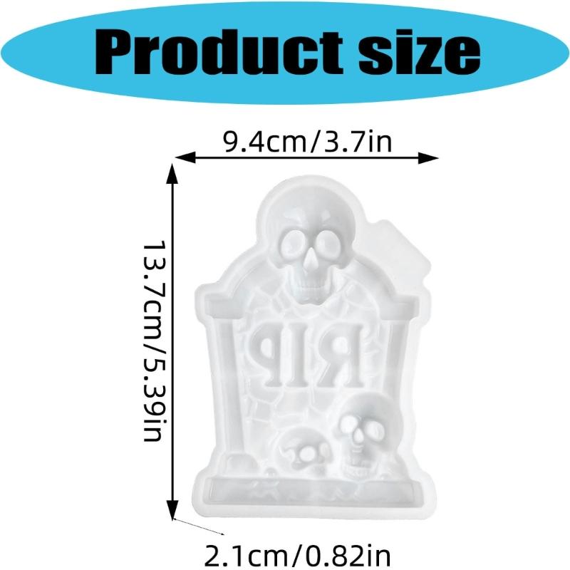 Pour Art Form for Halloween Grave Marker Displays, Quick Releases Build for Small Indoor Accent Work, Single Raised Pattern for Shelf Styling Use