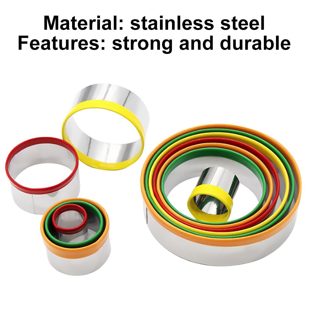 12Pcs Round Cookie Molds Set Stainless Steeel Sugar Biscuit Pastry Rings Cake Baking Moulds DIY Cookie Making Mold
