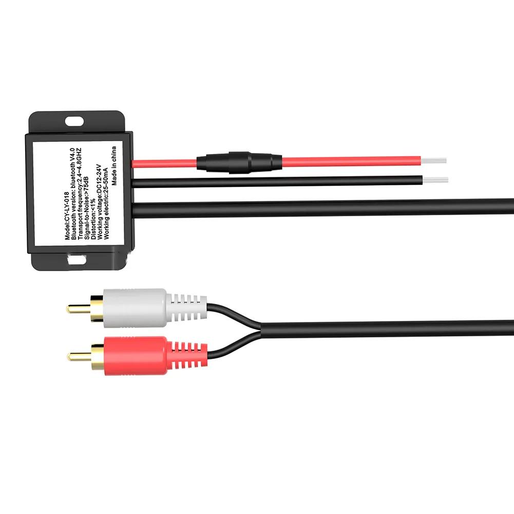 Auto Drahtloser Bluetooth-Empfänger Modul Bluetooth V4.0 DC12-24V Auto Aux Adapter BT Musikempfänger Modul Kit Für 2RCA Schnittstelle