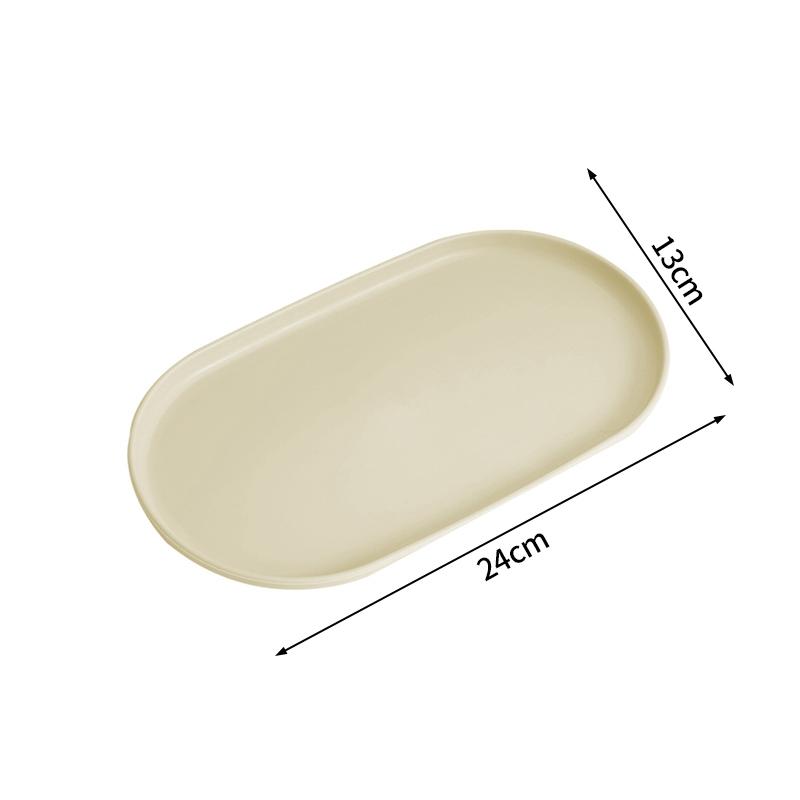 

Nordic Decorative Tray Multiple Colors Oval Storage Tray Food Fruits Jewelry Plate Service Trays Dinner Kitchen Accessories