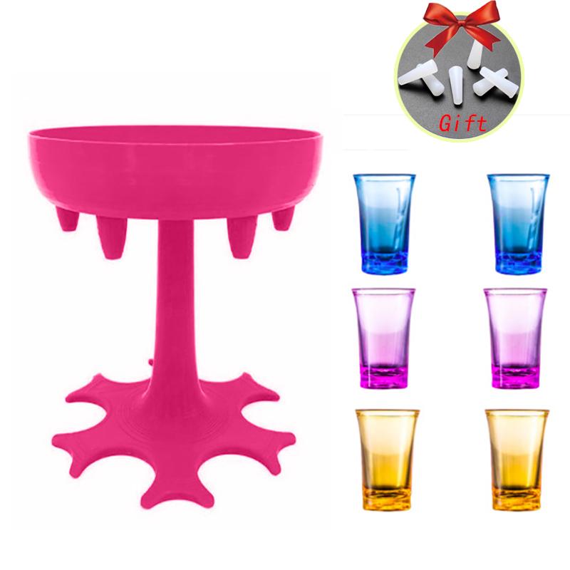 6 Shot Glass Wine Whisky Beer Dispenser Holder Liquor Dispenser Drinking Games Tools for Christmas Home Party Bar Shot Glass
