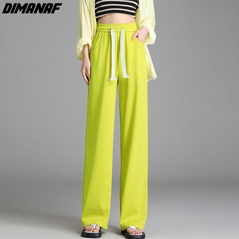 DIMANAF 2023 Plus Size Spring Pants Women Elastic Pants Loose Casual Female Harem Trousers Pants Pink 5XL