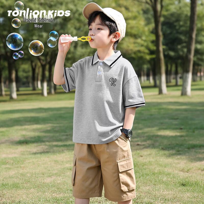 Tangshi Boys  2026 Summer Round-Neck Short-Sleeve T-Shirt L