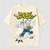 Unisexs Digimon Garurumon Anime TShirt pure Cotton JI KING OF WARRIORS Graphic Print for Casual Otaku Daily Streetwear Campus