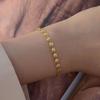 2024 Elegant Embossed Titanium Steel Bracelet for Women – Light Luxury, Versatile, 18K Gold Finish