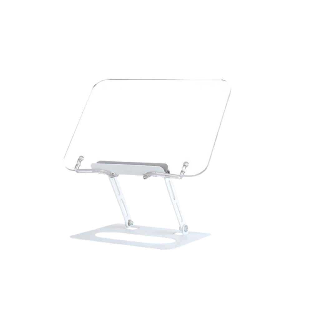 Foldable Acrylic Book Stand 360° Rotating Base Laptop Support Bracket Desktop Book Holder  Reading Non-rotatable