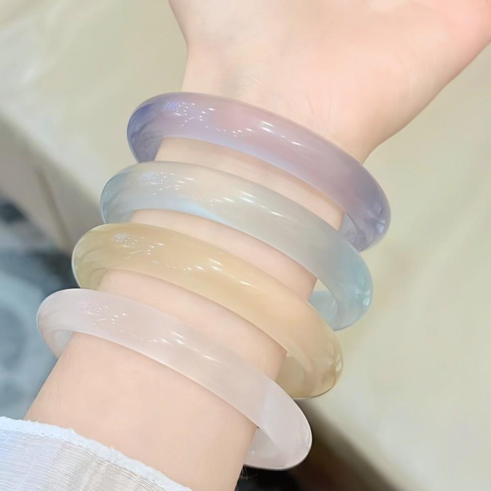 Transparent Stone Bracelet Bangle Ice-Type Agate Chalcedony Bracelet Jadeite Bangle Bracelet Men