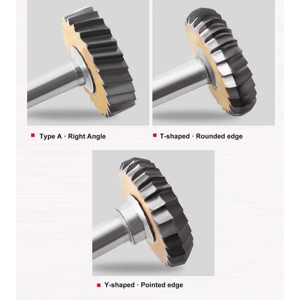 Cemented Carbide T Shaped Rotary Burr Cutter Round Shank Electric Grinding Head For Metal Wood Stone Engraving