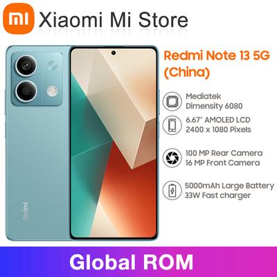 Xiaomi هاتف Redmi Note 13 5G هاتف Redmi Note13 5G الذكي Dimensity 6080 ألعاب الرياضات الإلكترونية التصوير المكتبي البث المباشر 5000 مللي أمبير في الساعة النسخة الصينية