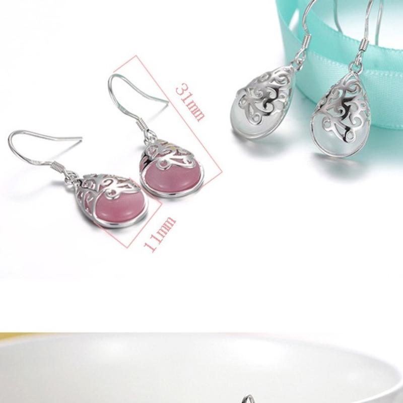 Modische Ohrringe für Damen, Mondlicht, Katzenauge, Stein, modische Liebeswunsch-Ohrringe