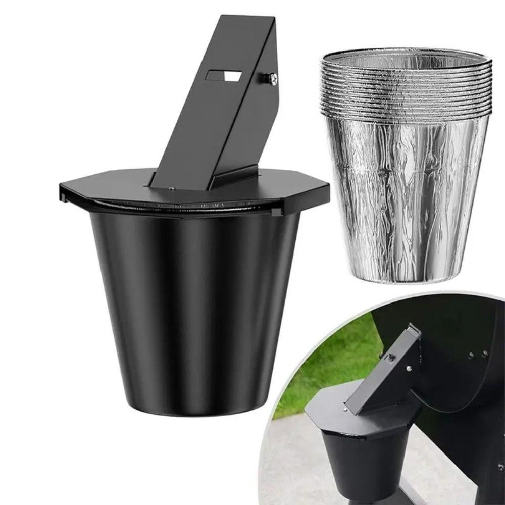 13pcs Sturdy Metal Material Lidded Smoker Drip Bucket Barbecue Cooking Drip Bucket Camping