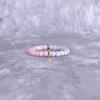 Natural Rose Quartz and Blue Lace Agate Beaded Bracelet Lunar Stretchable Bracelet For Women Healing Gemstone Bracelet Unique Gifts