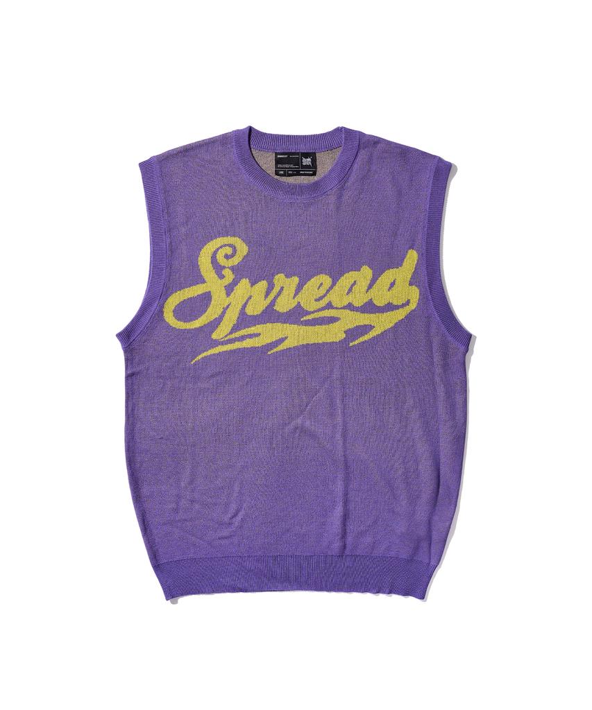 BROWNBREATH Spread Knit Vest - Purple