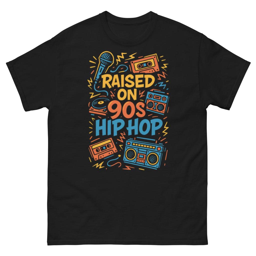 2025 Summer 90s Hip-hop, Gangster, Rap, Streetwear Retro Style Pure Cotton Printed Men's and Women's Streetwear, Short Sleeves