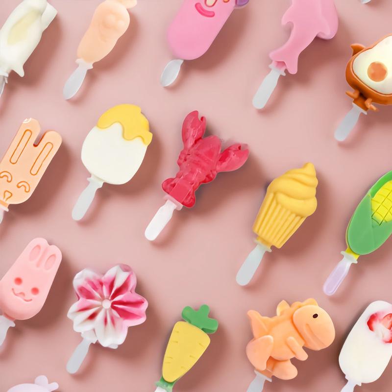 3/4 ll Silicone I Cream Popsicle Mold with Handle I Cream Mold Summer Children's I Cream Maker I Cube Tray Mold