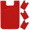 Self-Adhesive Card Holder for the Back of the Phone - Red
