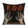 Linen Black Halloween Pillowcase Funny Skeleton Ghost Festival Party Cushion Sofa Pillow