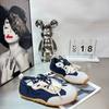 Leather flat bottom comfortable and lightweight 2 new spring and summer new color matching fashion casual sports shoes