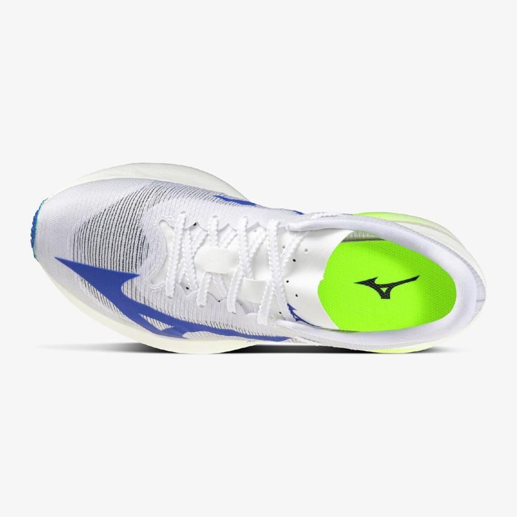 MIZUNO Running Shoes HYPERWARP PRO Racing Carbon Plated Unisex White/Blue/Yellow 26.5 cm 2E