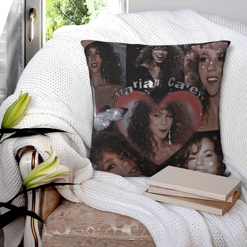 Mariah Carey American Singer Pillow Cover Vintage Pillow Case Polyester Cushion Cover Pillowcases For Chair Sofa Home Decoration