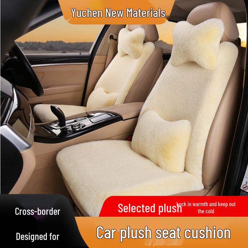

Plush Winter Car Seat Cushion with Non-slip, Thickened Imitation Rabbit Fur and Small Waist Support 5-Seater Standard