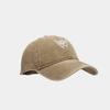 Men's washed old soft top finger embroidered baseball cap trendy women's spring and summer outdoor travel sun protection hat