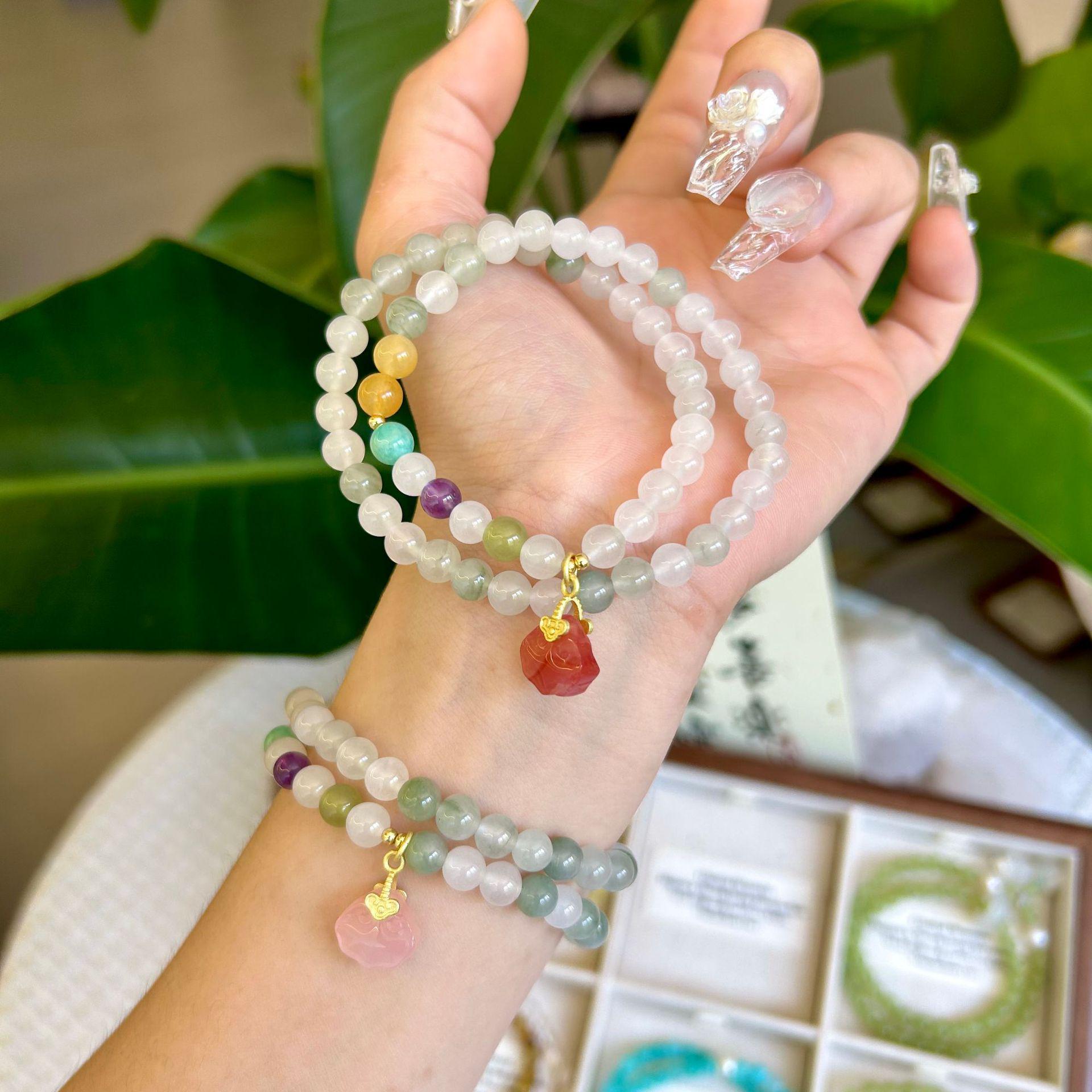 

Браслет из нефрита сюю в два ряда: Элегантный, Универсальный, Высококлассный Дизайн